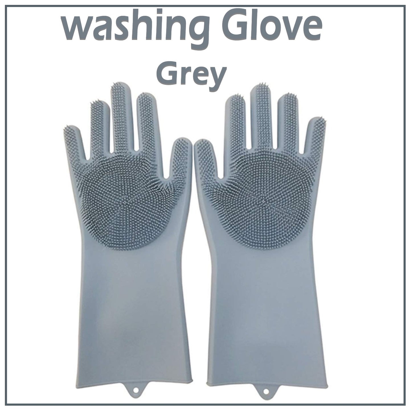 Reusable Magic Dish Washing Silicone Gloves With Scrubber | Dishwashing Gloves